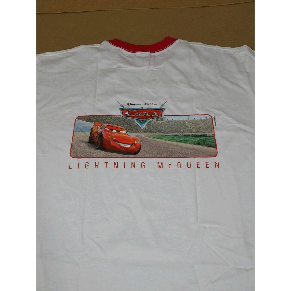 VTg Y2k Disney Pixar Cars Movie Promo T-Shirt State Farm Sz  L  VINTAGE Y2K 2006